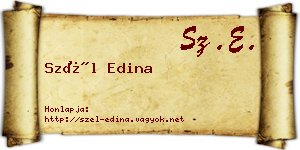 Szél Edina névjegykártya