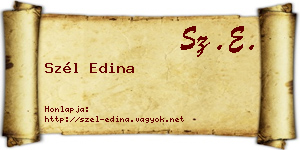 Szél Edina névjegykártya